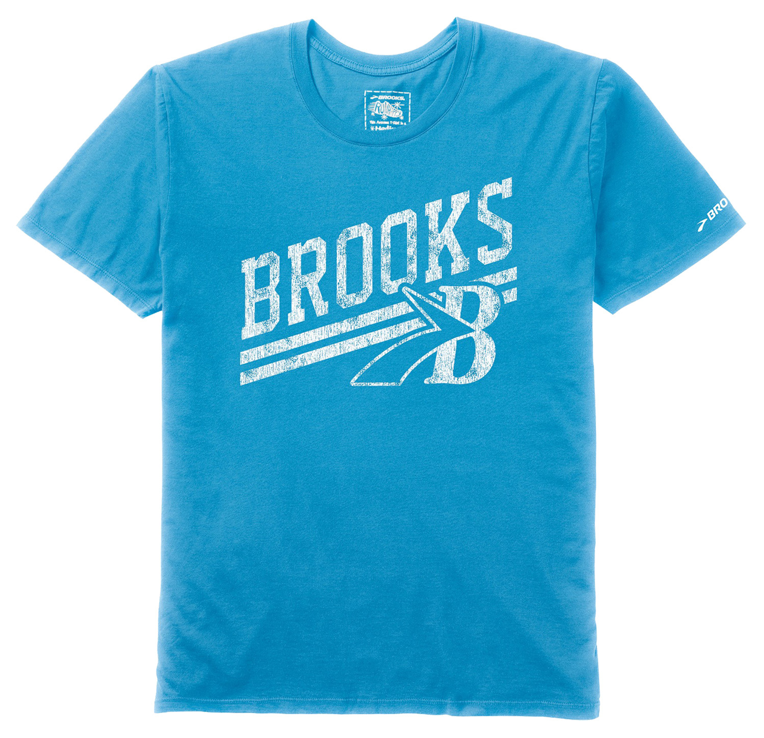 Футболка мужская Brooks Heritage Ss голубая