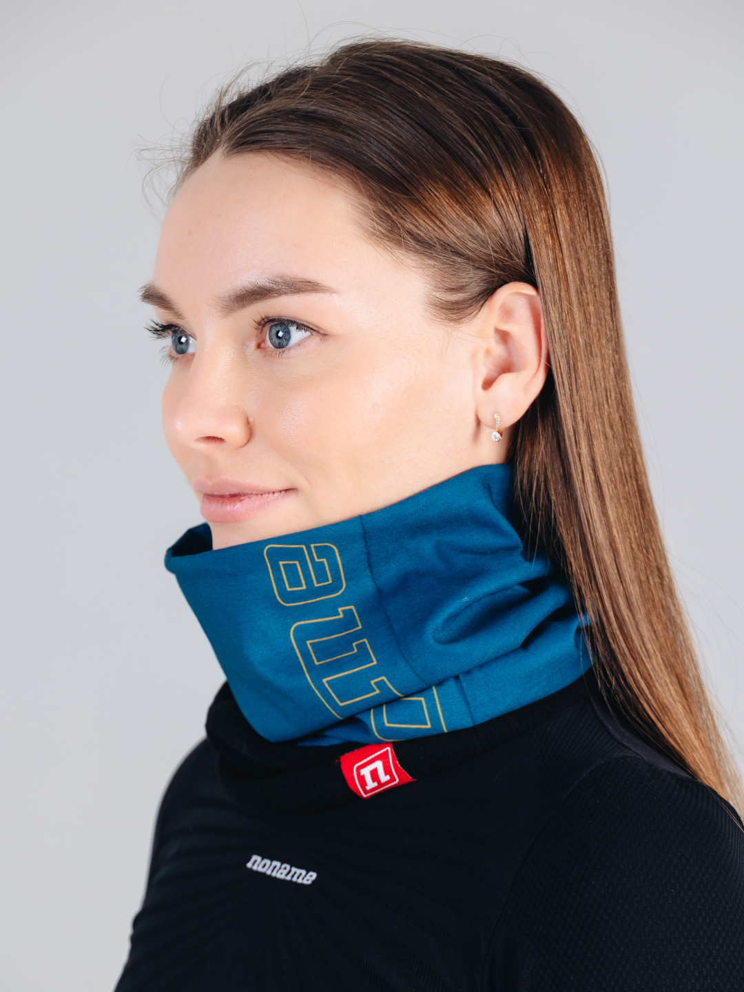 Гибридный флисовый бафф Noname Fleece Neckwarmer medium blue - 3