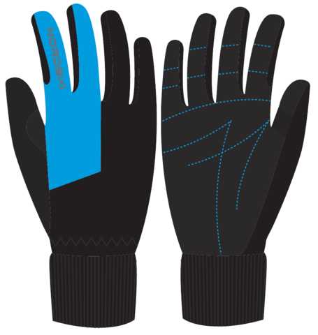 Nordski Motion WS перчатки черные-синие