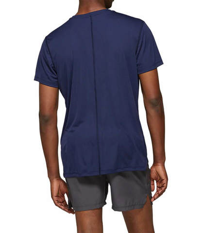 Asics Silver Ss Top футболка для бега мужская темно-синяя