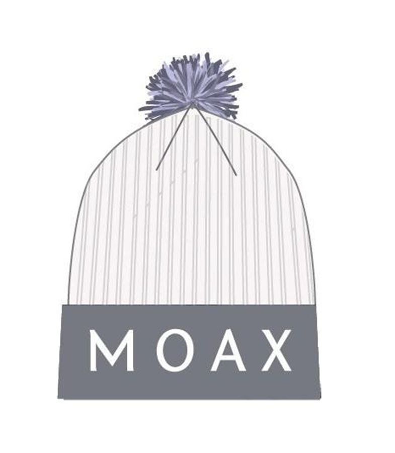 Лыжная шапка с шерстью Moax Club бело-серая