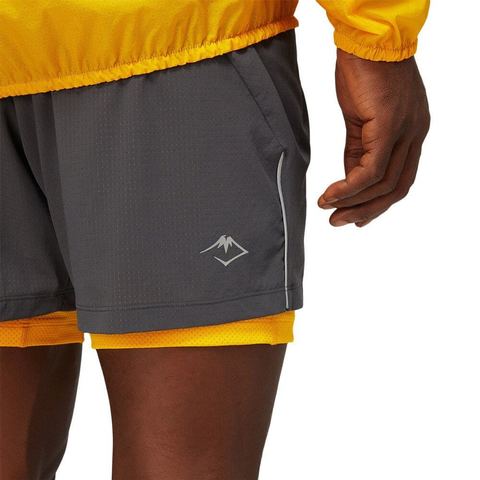 Asics Fujitrail Short шорты для бега мужские серые