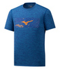 Mizuno Impulse Core Wild Bird Tee футболка для бега мужская синяя - 1