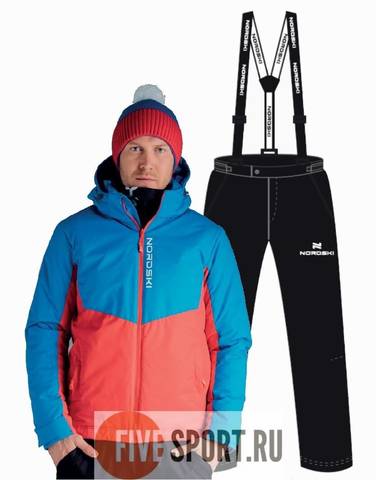 Nordski Montana Premium RUS прогулочный лыжный костюм мужской Blue-Black