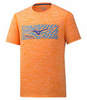 Mizuno Impulse Core Wild Bird Tee футболка для бега мужская оранжевая - 1