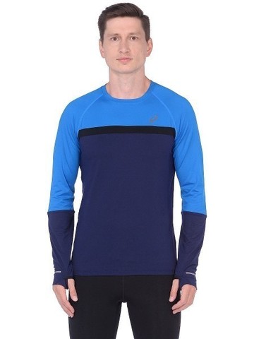 Asics Thermopolis Plus LS рубашка для бега мужская синяя
