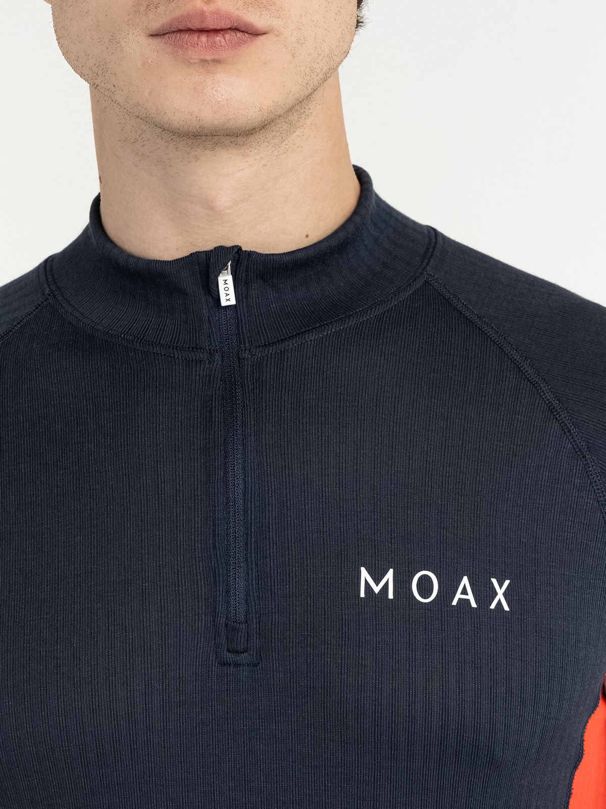 Мужской комплект термобелья с воротником Moax Race сине-красный - 5