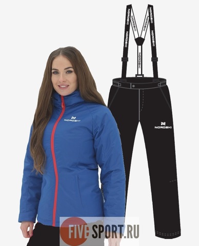 Nordski Patriot Premium утепленный лыжный костюм женский blue-black