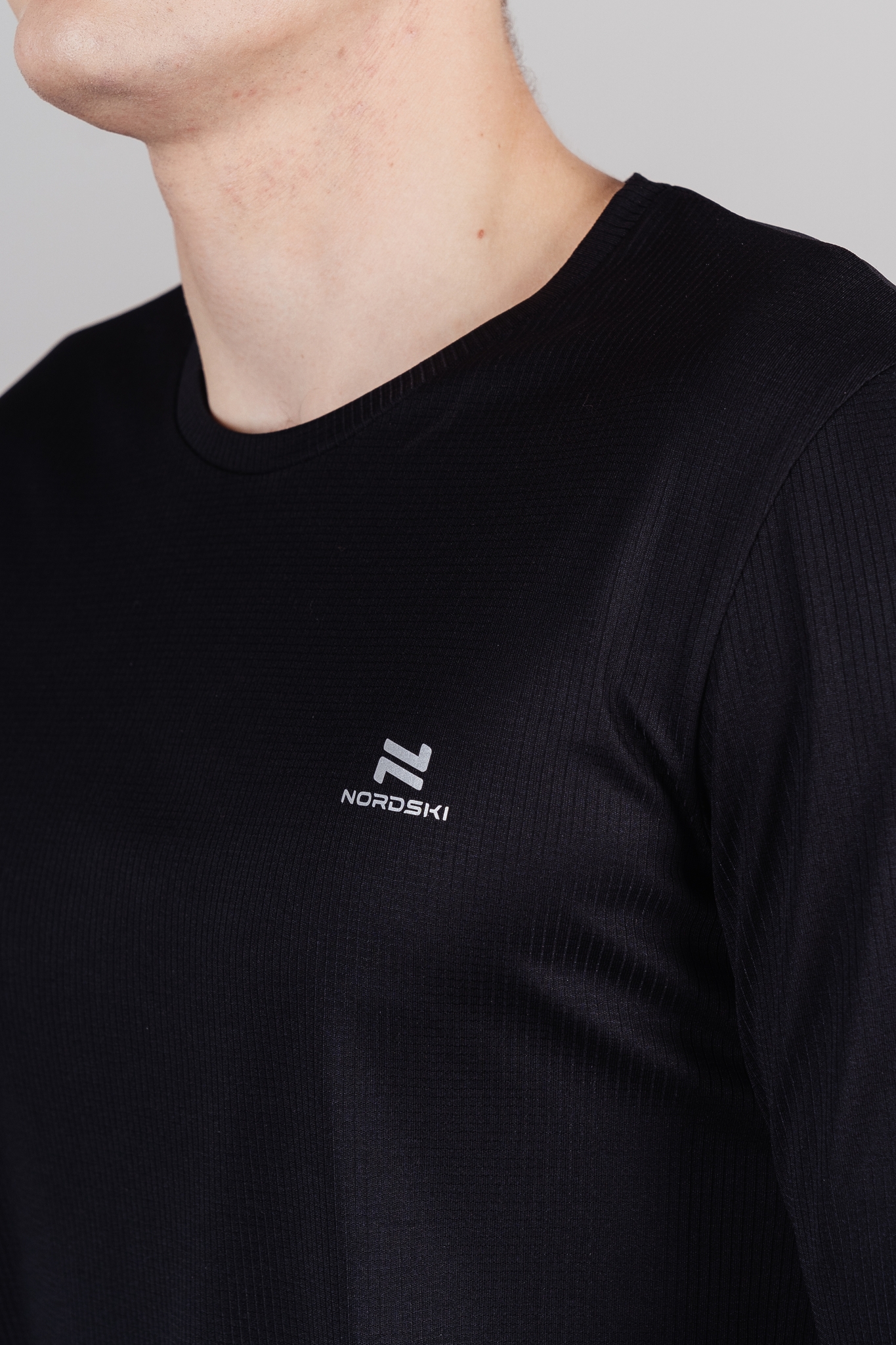 Мужская футболка для бега с длинным рукавом Nordski Training black - 4