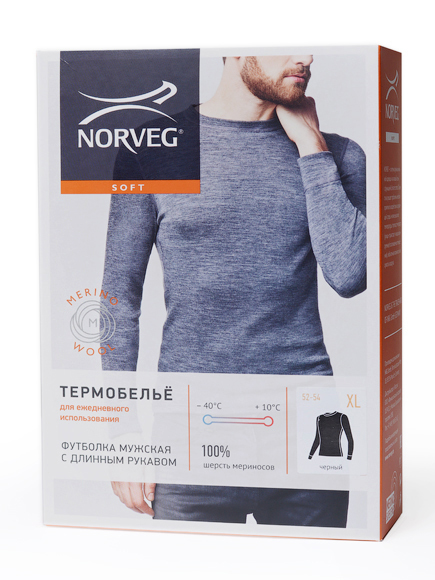 Мужской комплект термобелья Norveg Soft серый купить в интернет-магазинеFive-Sport.ru
