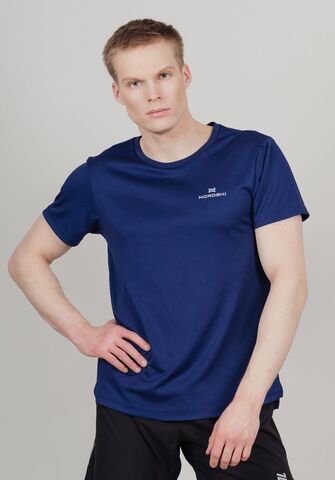 Мужская беговая футболка Nordski Run темно-синяя