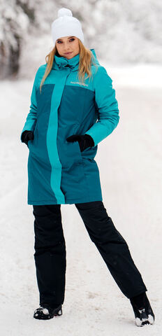 Теплый зимний костюм женский Nordski Premium aqua atlantic
