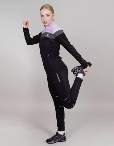 Лыжный костюм женский Nordski Drive black-orchid