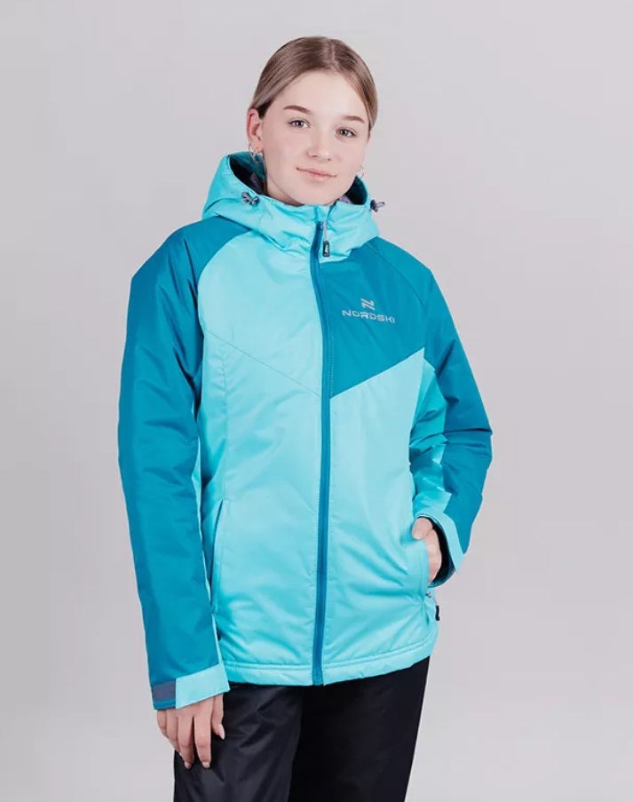 Детская теплая лыжная куртка Nordski Jr Premium Sport aquamarine-blue