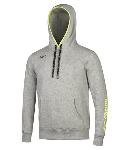 Толстовка мужская Mizuno Sweat Hoodie серая (распродажа)