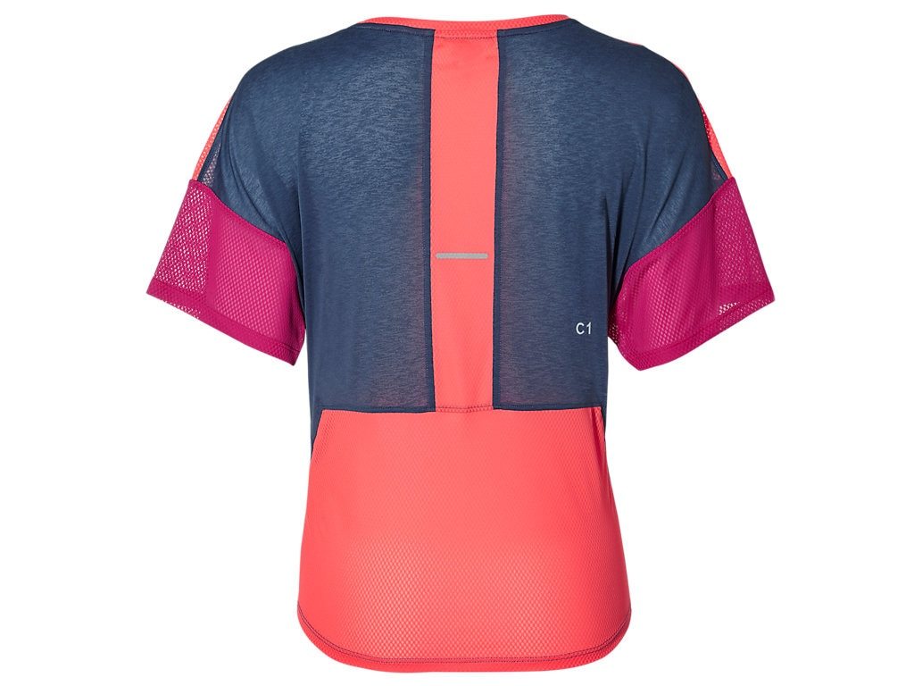 Asics Style Top футболка для бега женская розовая-серая - 2
