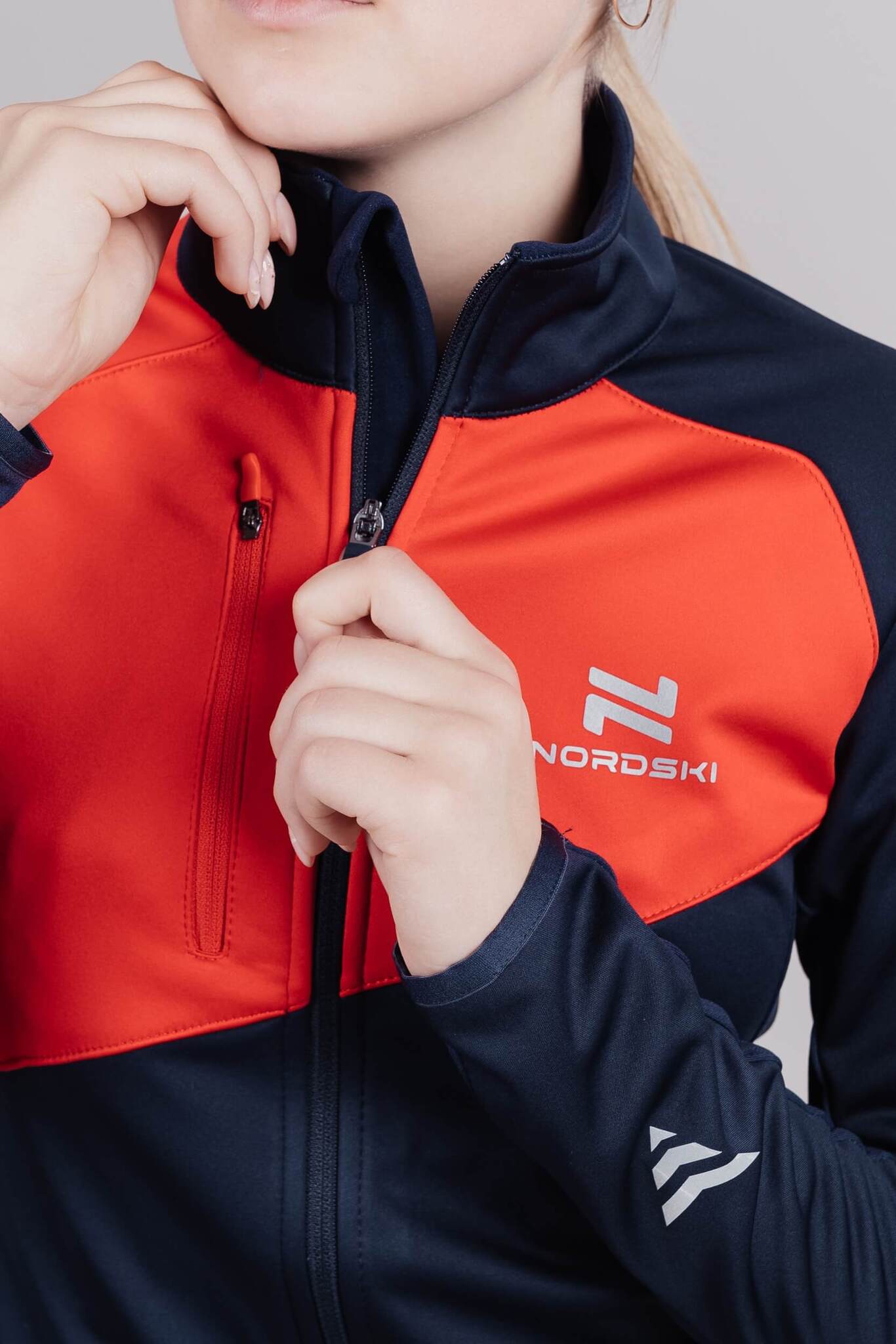 Детская лыжная куртка Nordski Jr Premium blueberry-red - 4