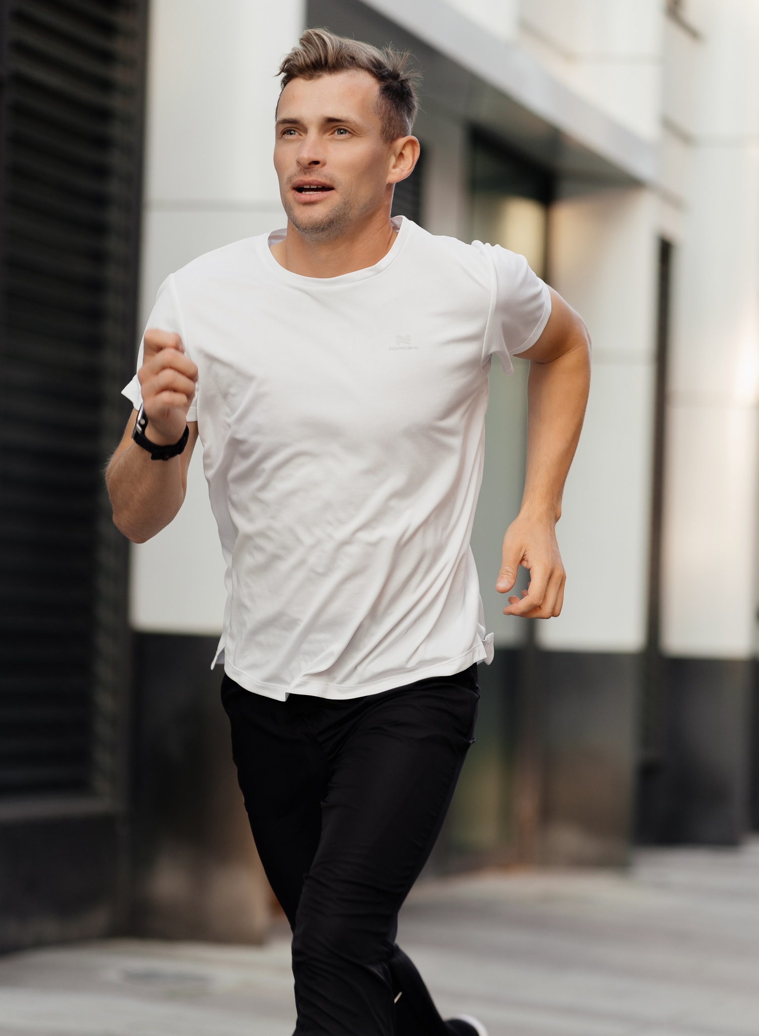 Мужской спортивный костюм Nordski Run white-black - 6