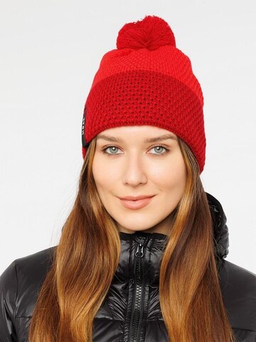 Лыжная шапка с шерстью Moax Star красная