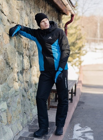 Nordski Base зимний лыжный костюм мужской black-blue