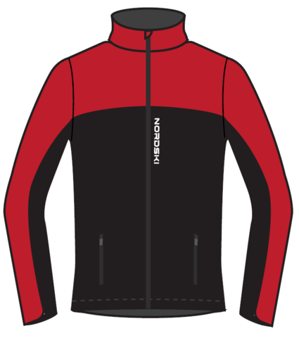 Nordski Jr Active лыжная куртка детская красная-черная