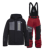 Горнолыжный костюм детский 8848 Altitude New Land Defender черный-красный - 1