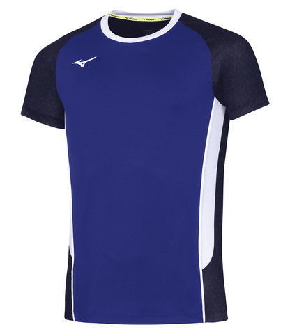 Mizuno Premium High Kyu Tee футболка для волейбола мужская синяя