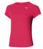 Mizuno Dryaeroflow Tee беговая футболка женская розовая - 1