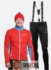 Nordski National Premium разминочный лыжный костюм мужской Red-Black - 1