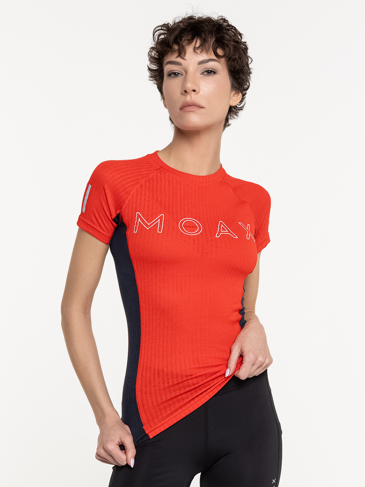 Женская термофутболка Moax Race SS ярко-красная