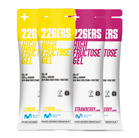 Набор высокоэнергетических гелей с фруктозой 226ERS High Fructose 80 г клубника-лимон