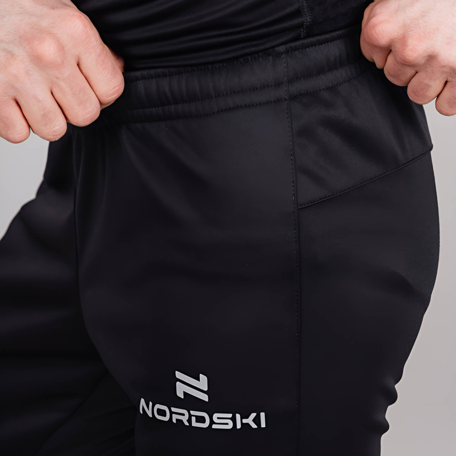 Мужской утепленный разминочный костюм Nordski Base lime-black - 12