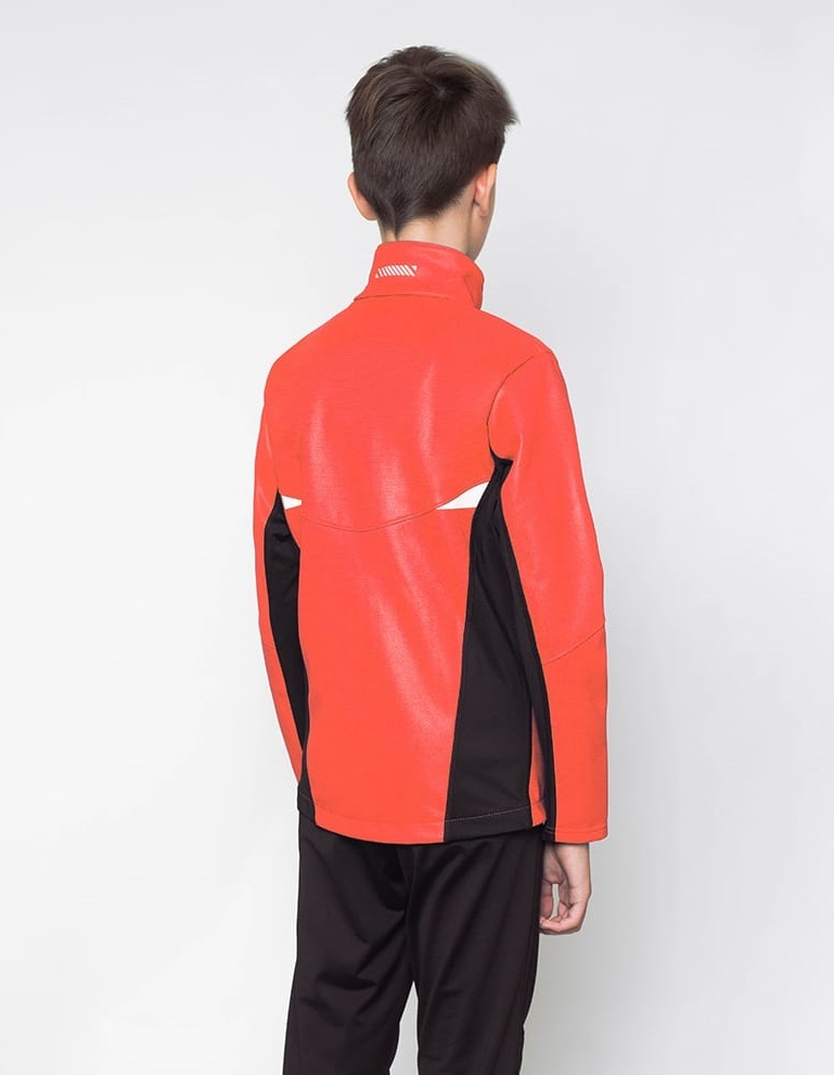 Детская утепленная разминочная куртка Arswear Softshell Active Lite оранжевая - 2
