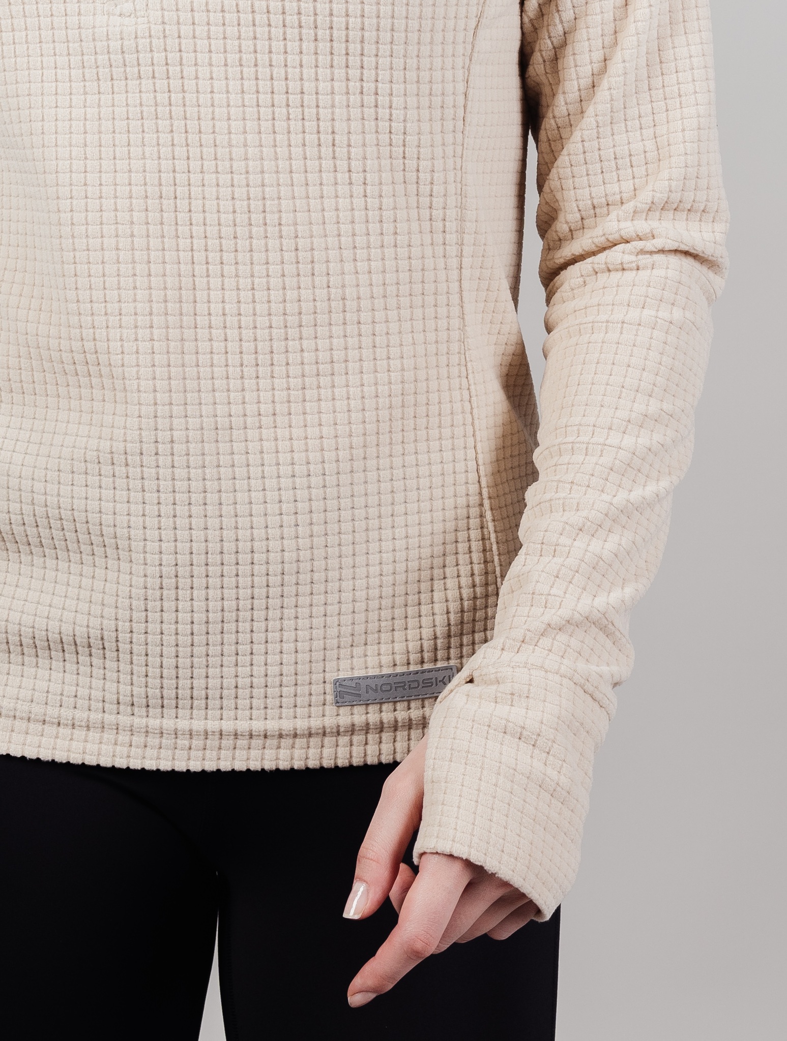 Женский спортивный лонгслив Nordski Pro Energy beige - 5
