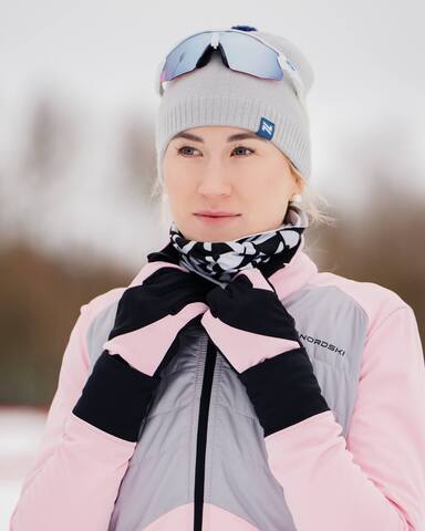 Гоночные профессиональные перчатки Nordski Pro black-candy pink