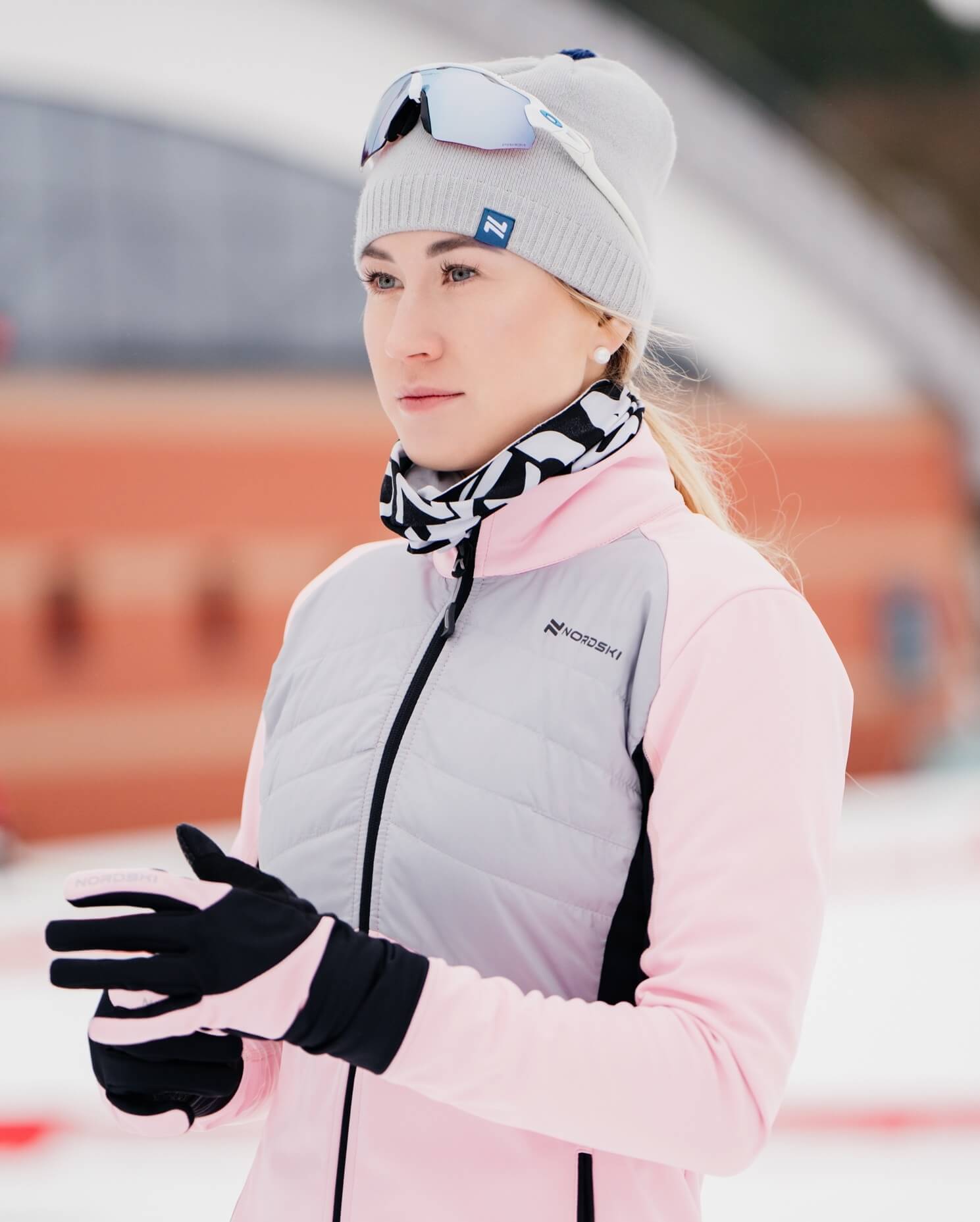 Гоночные профессиональные перчатки Nordski Pro black-candy pink - 2