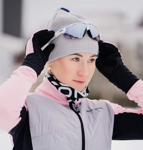 Гоночные профессиональные перчатки Nordski Pro black-candy pink