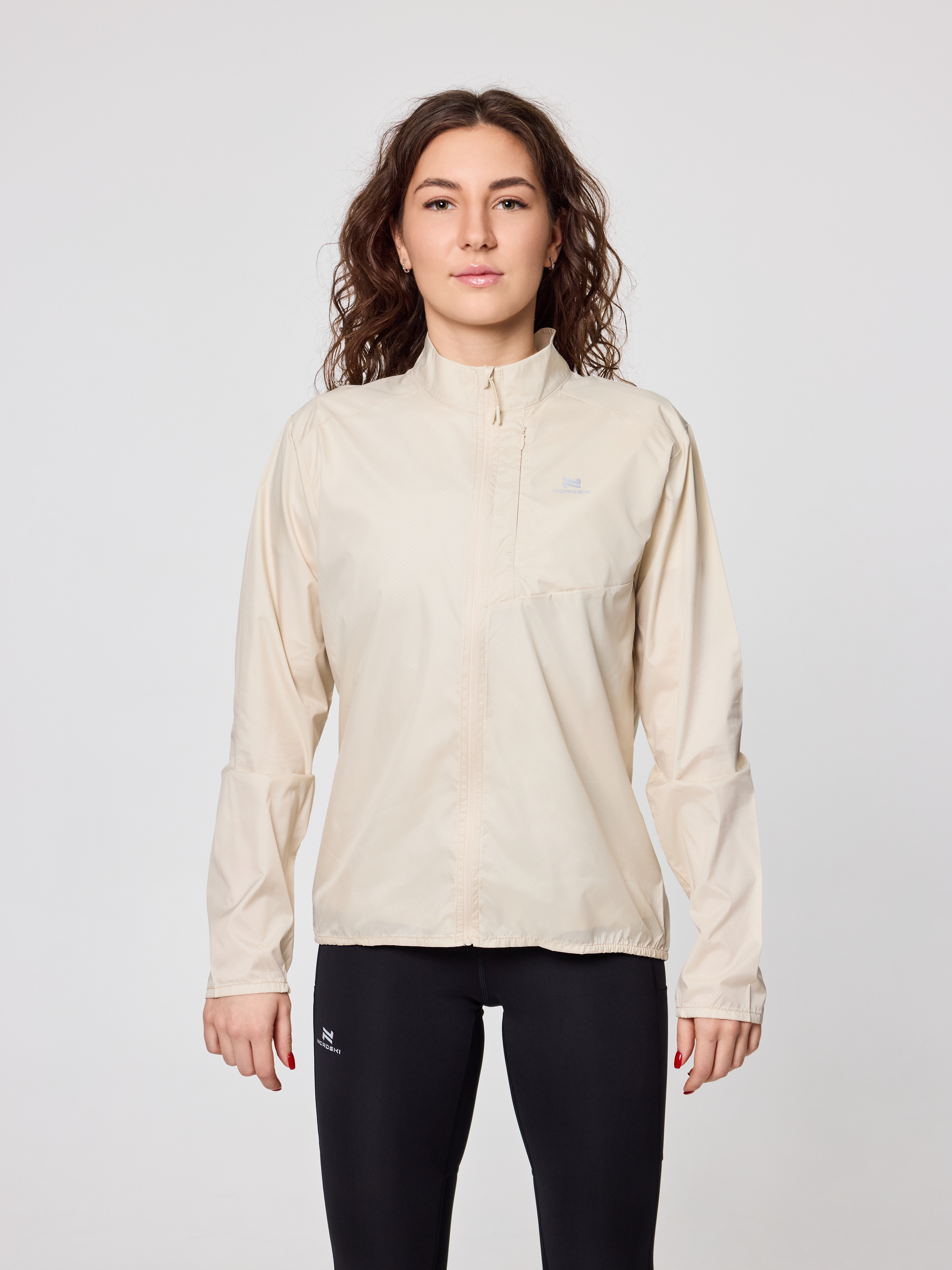 Женский костюм для бега Nordski Upcast Road beige-black - 2