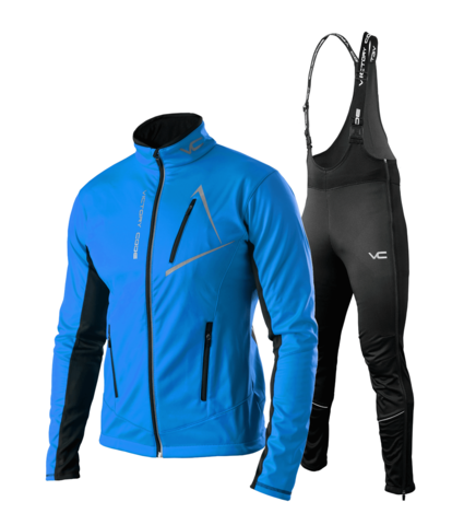 Victory Code Dynamic Warm разминочный лыжный костюм со спинкой blue