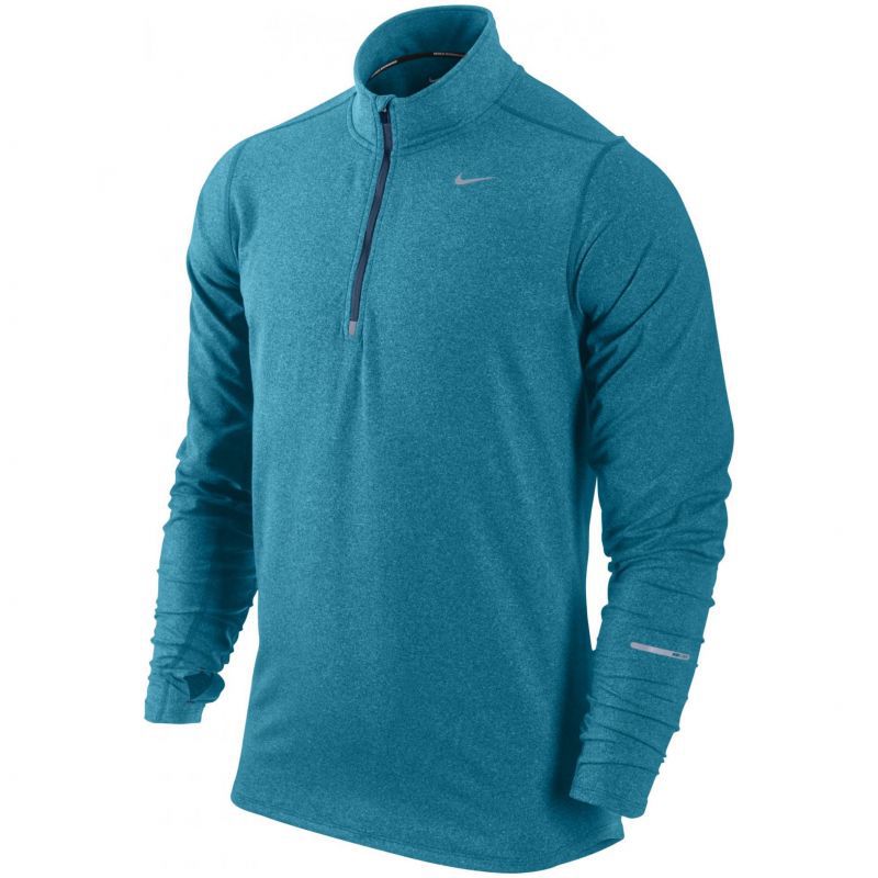 Футболка Nike Element 1/2 Zip LS /Рубашка беговая голубая