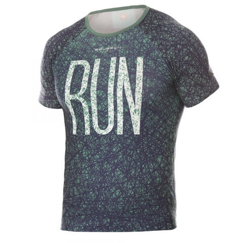Мужская спортивная футболка Brubeck Running Air зеленая