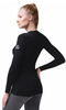 Термобелье футболка Norveg Soft Shirt женская с длинным рукавом чёрная - 5