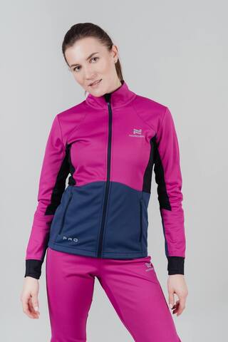 Женская тренировочная лыжная куртка Nordski Pro fuchsia-blue