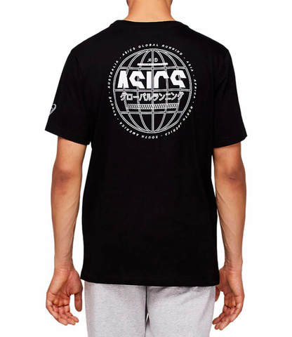Asics Run Global Tee футболка для бега мужская черная