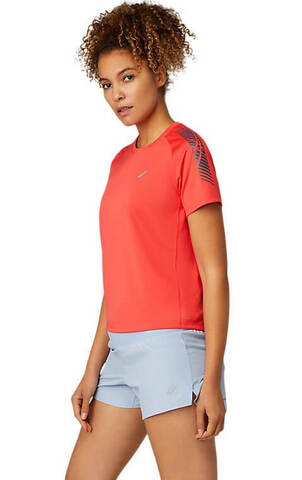 Asics Icon Ss Top футболка для бега женская красная