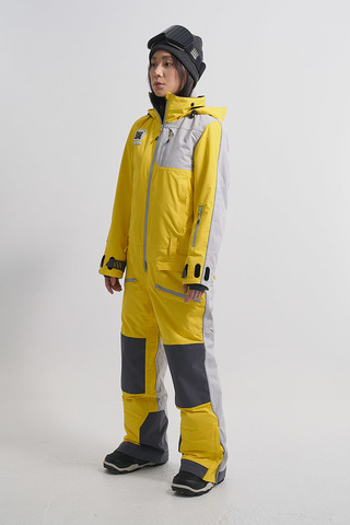 Cool Zone OVER комбинезон женский сноубордический желтый-серый