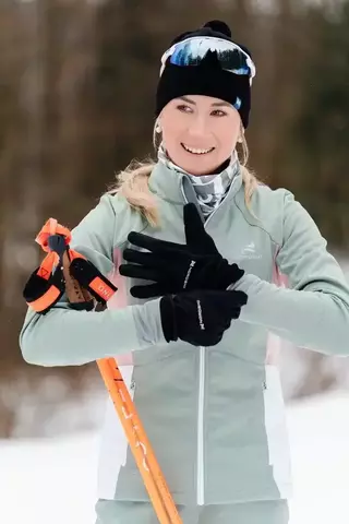 Женская тренировочная лыжная куртка Nordski Pro ice mint-soft pink