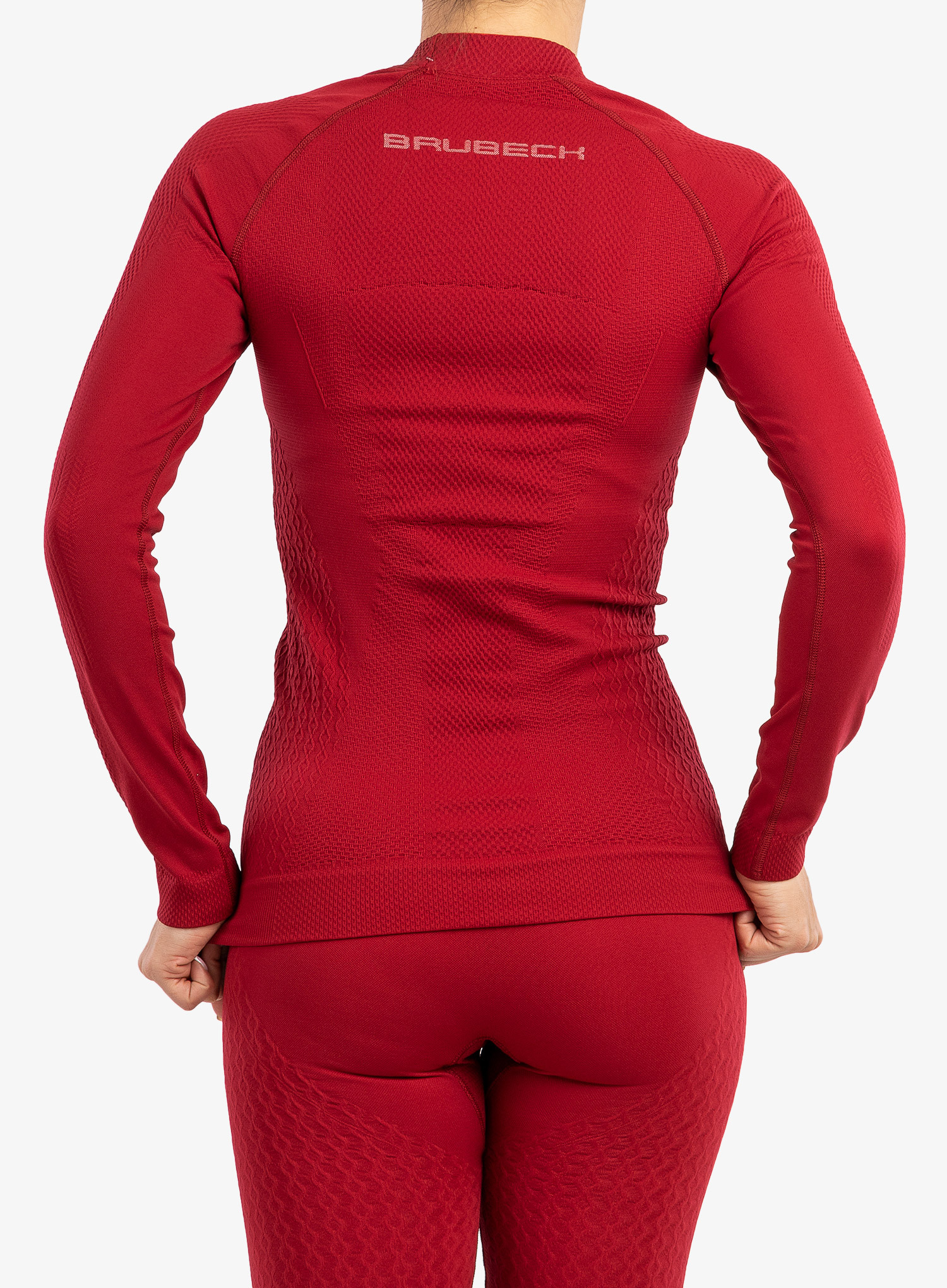 Женское теплое термобелье лонгслив Brubeck Extreme Thermo red - 3