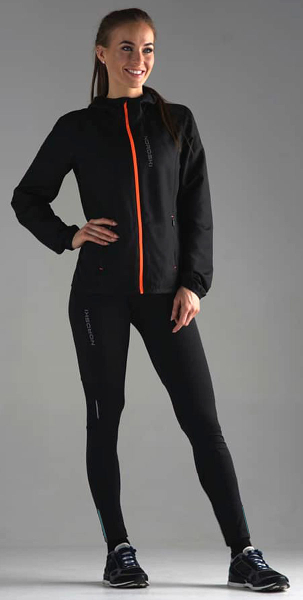 Nordski Premium тайтсы для бега женские black-breeze - 2