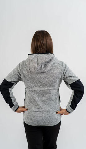 Женская теплая кофта с капюшоном Noname Fleece Jacket WOS 24 серая